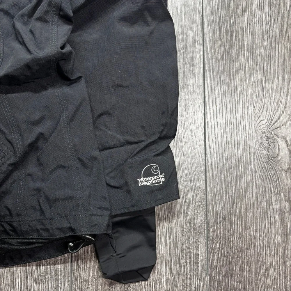 Carhartt Women Black Waterproof Breathable Hooded Jacket WJ002 BLK Small Regular - Picture 2 of 9